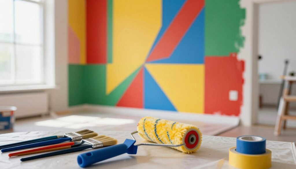 bunte Wandgestaltung