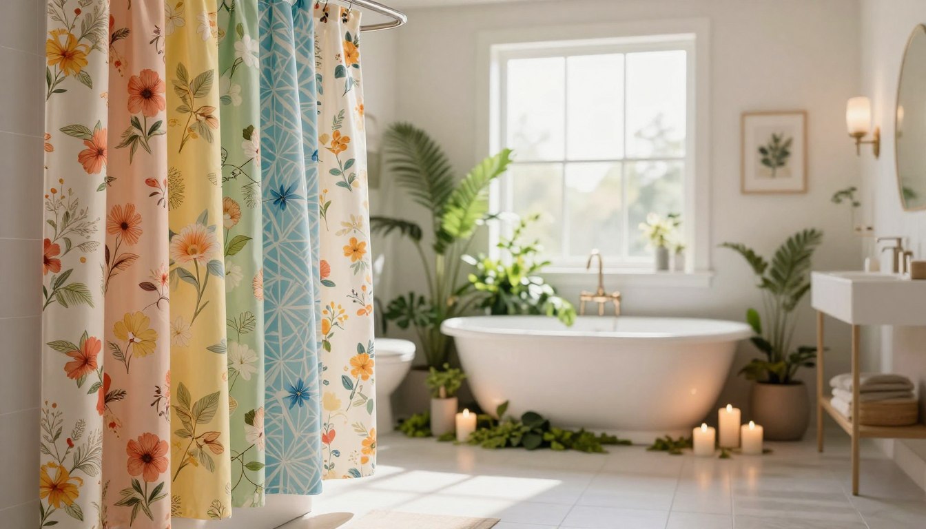 duschvorhang ideen dusche