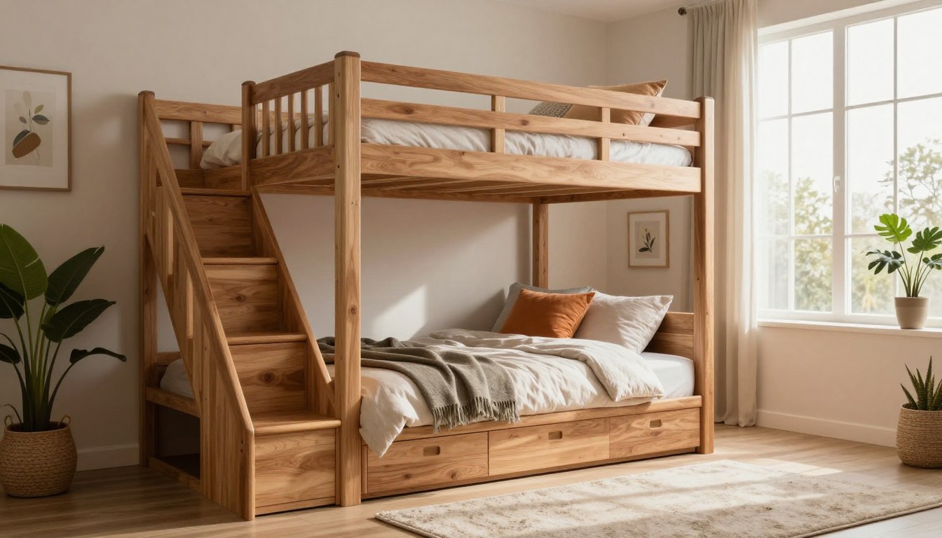 etagenbett mit treppe