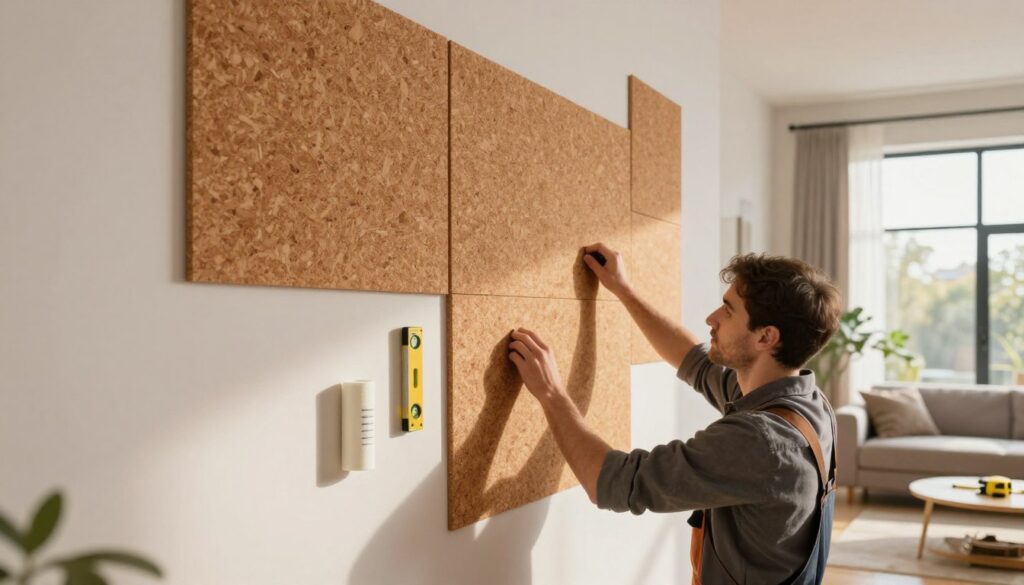 korkwand installation