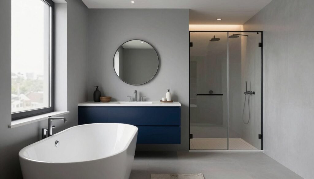 modernes Badezimmer Farbkonzept