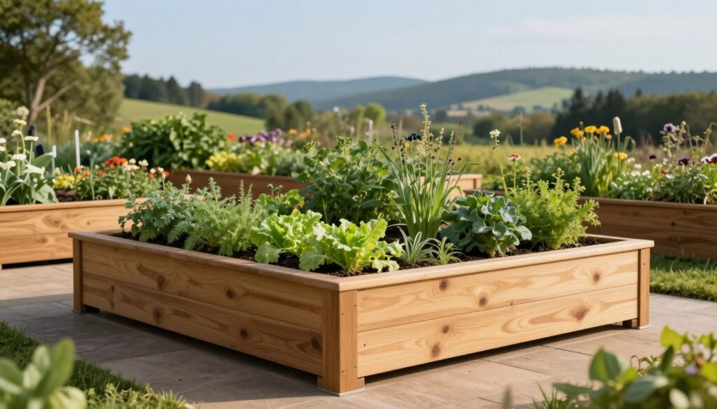 nachhaltiges Hochbeet mit Dach