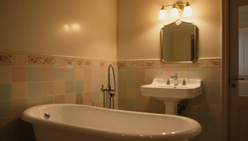 retro design bad beleuchtung