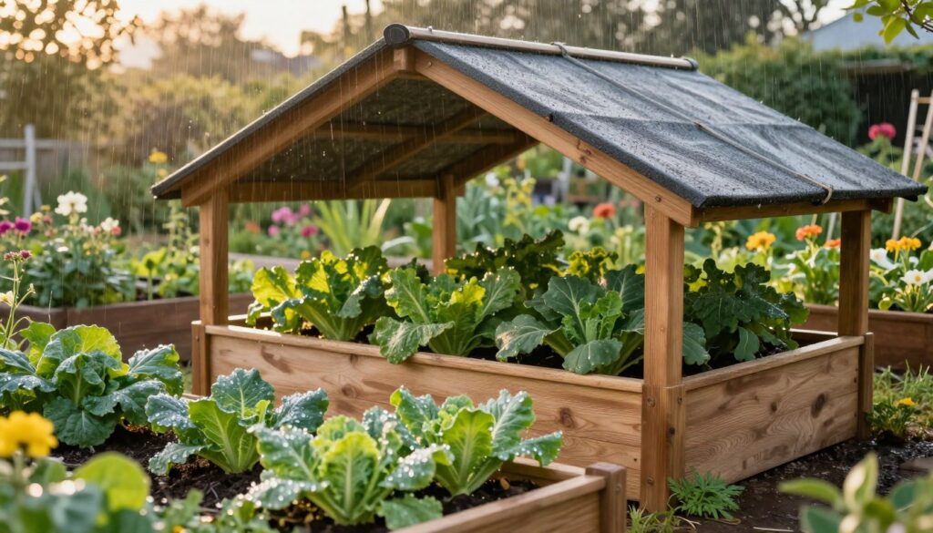 robustes Hochbeet mit Dach