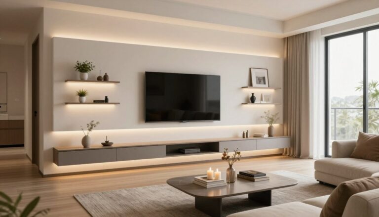 tv wand ideen modern