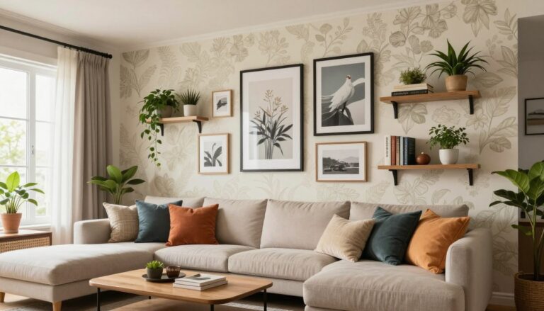 wand gestaltung wohnzimmer