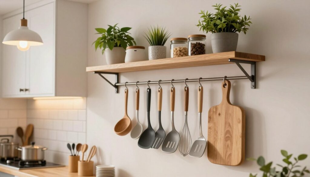 wandregal küchenutensilien
