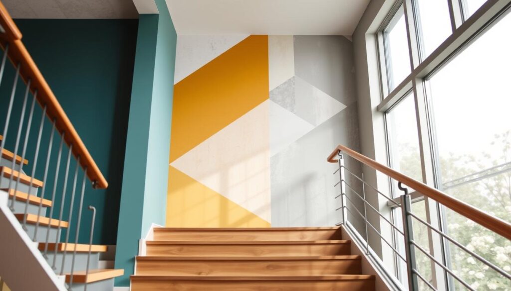 Farbkonzepte für Treppenaufgang
