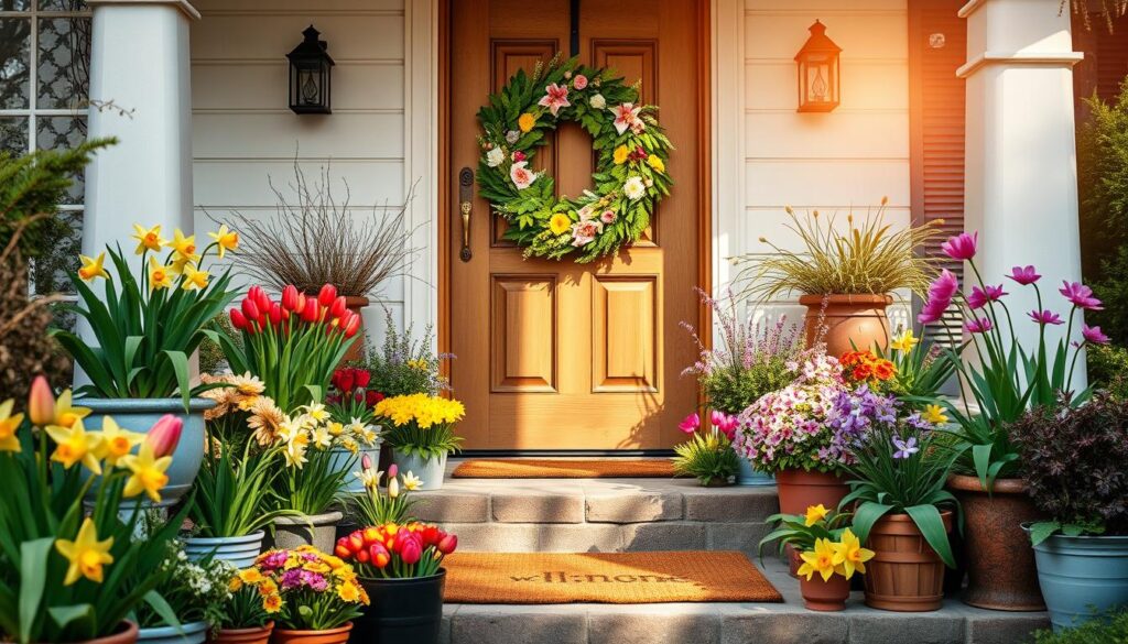 Frühlingsdekoration Hauseingang Frühlingsdekoration Hauseingang