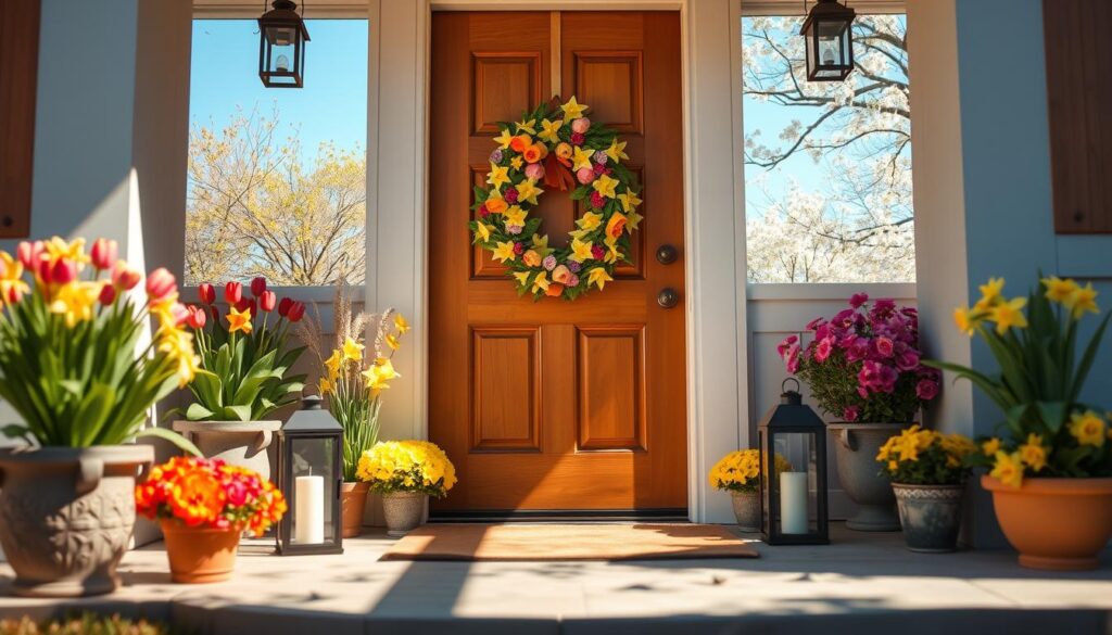 Frühlingsdekoration Hauseingang Frühlingsdekoration Hauseingang
