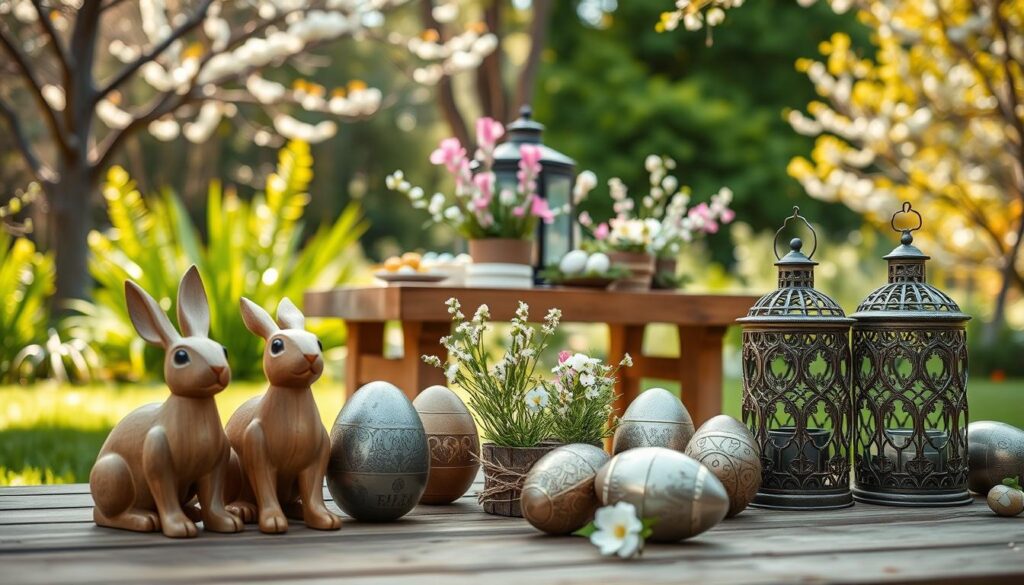 Holz und Metall Osterdekoration Holz und Metall Osterdekoration