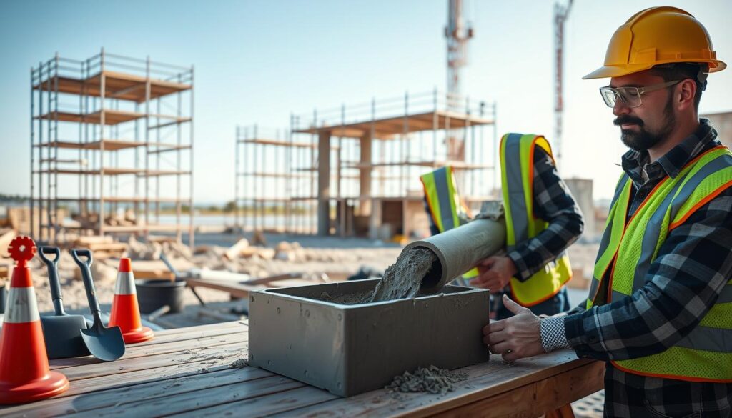 Sicherheitsvorkehrungen beim Betonieren Sicherheitsvorkehrungen beim Betonieren