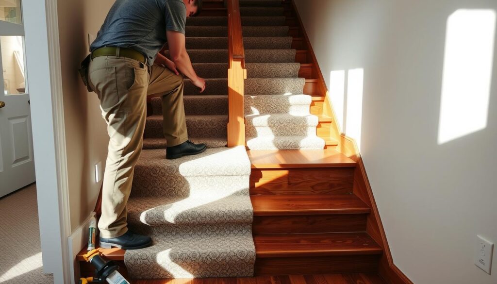 Treppe renovieren mit Teppich oder Belag Treppe renovieren mit Teppich oder Belag