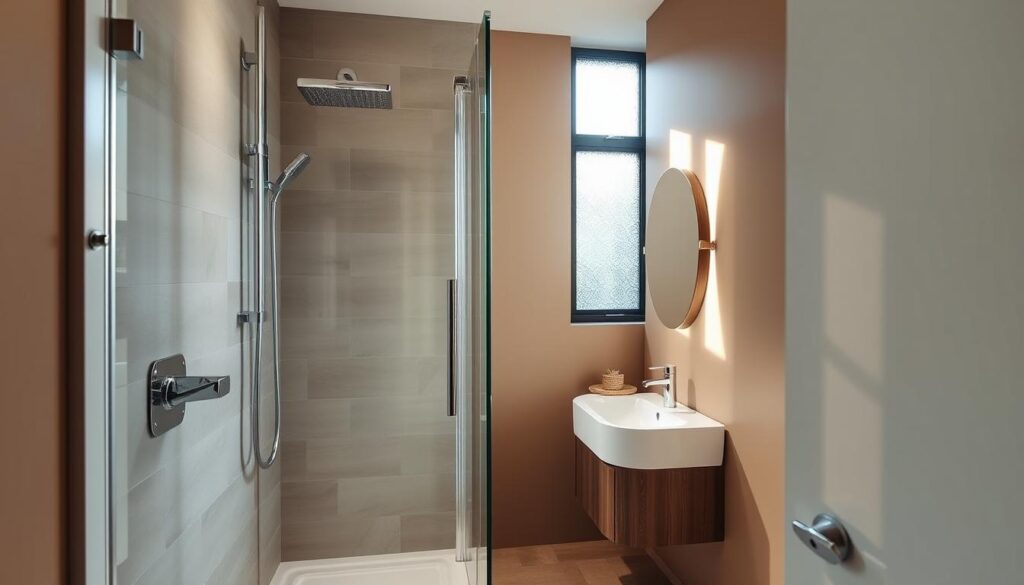 badezimmergestaltung mit ebenerdiger dusche