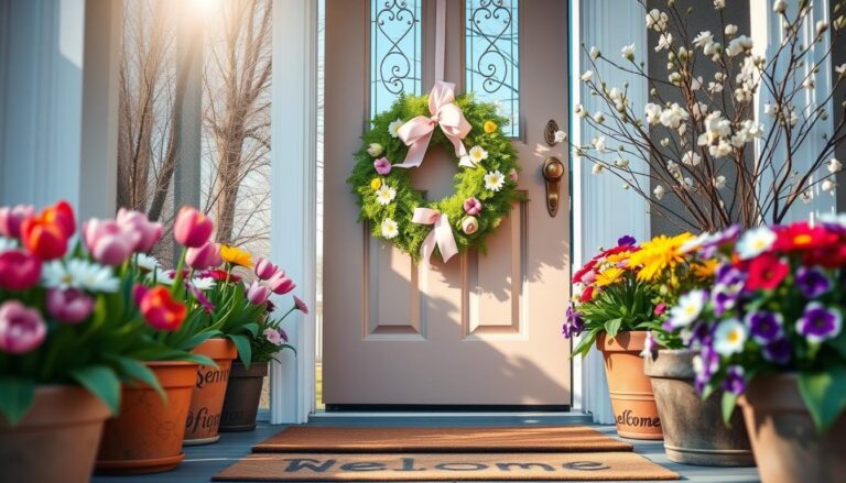 frühjahrsdeko hauseingang