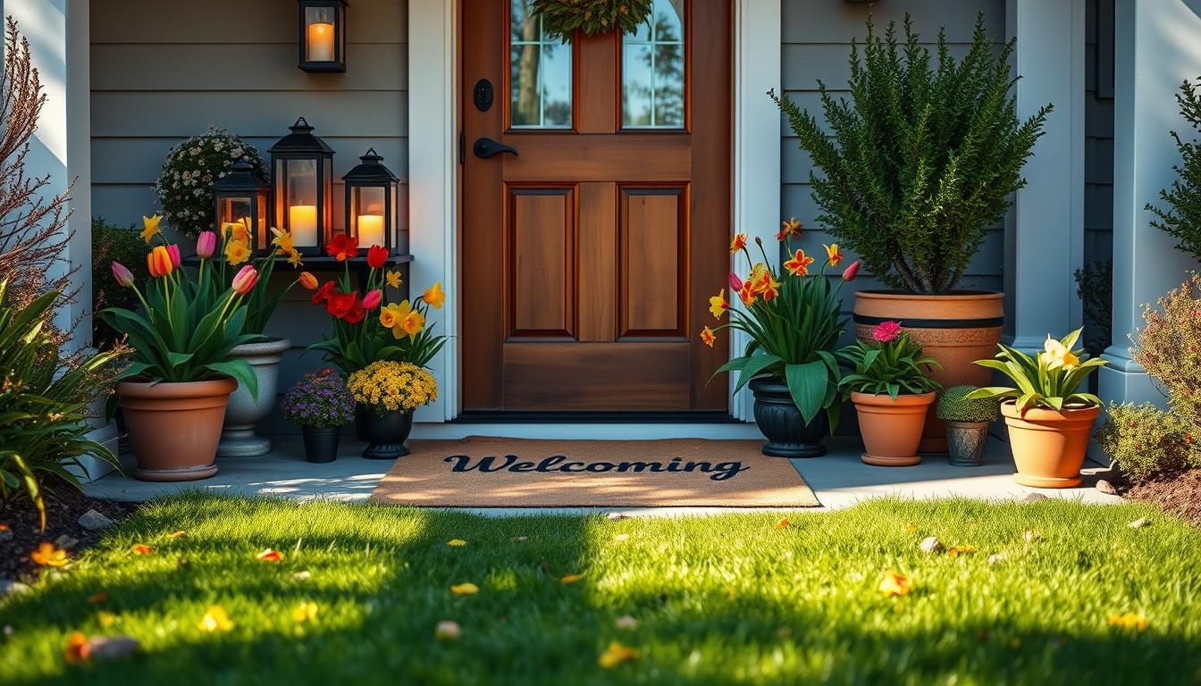frühlingsdeko hauseingang