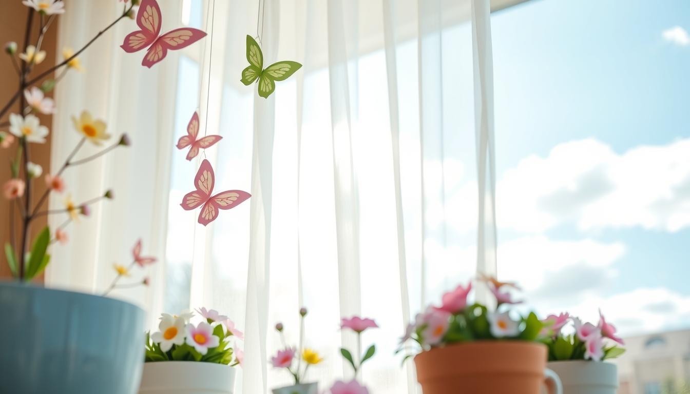 frühlingsdekoration fenster