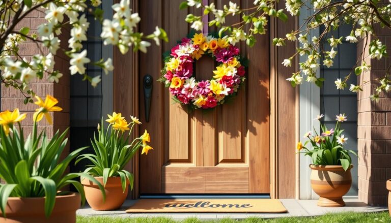 haustür deko frühling