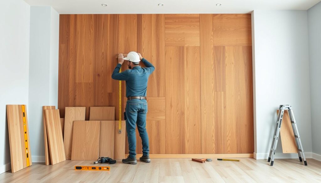 holzvertäfelung wand installation