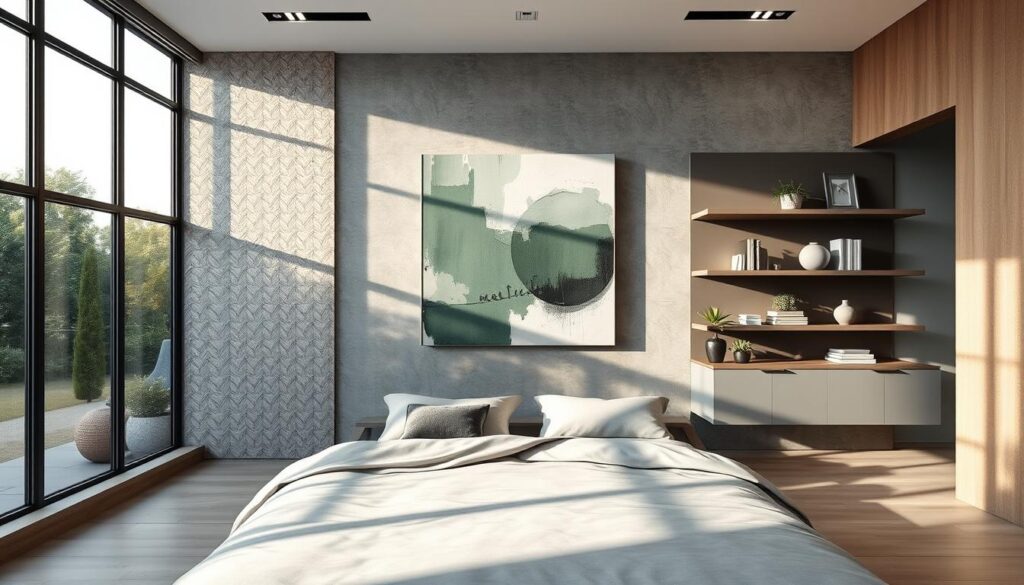 moderne schlafzimmer wandgestaltung