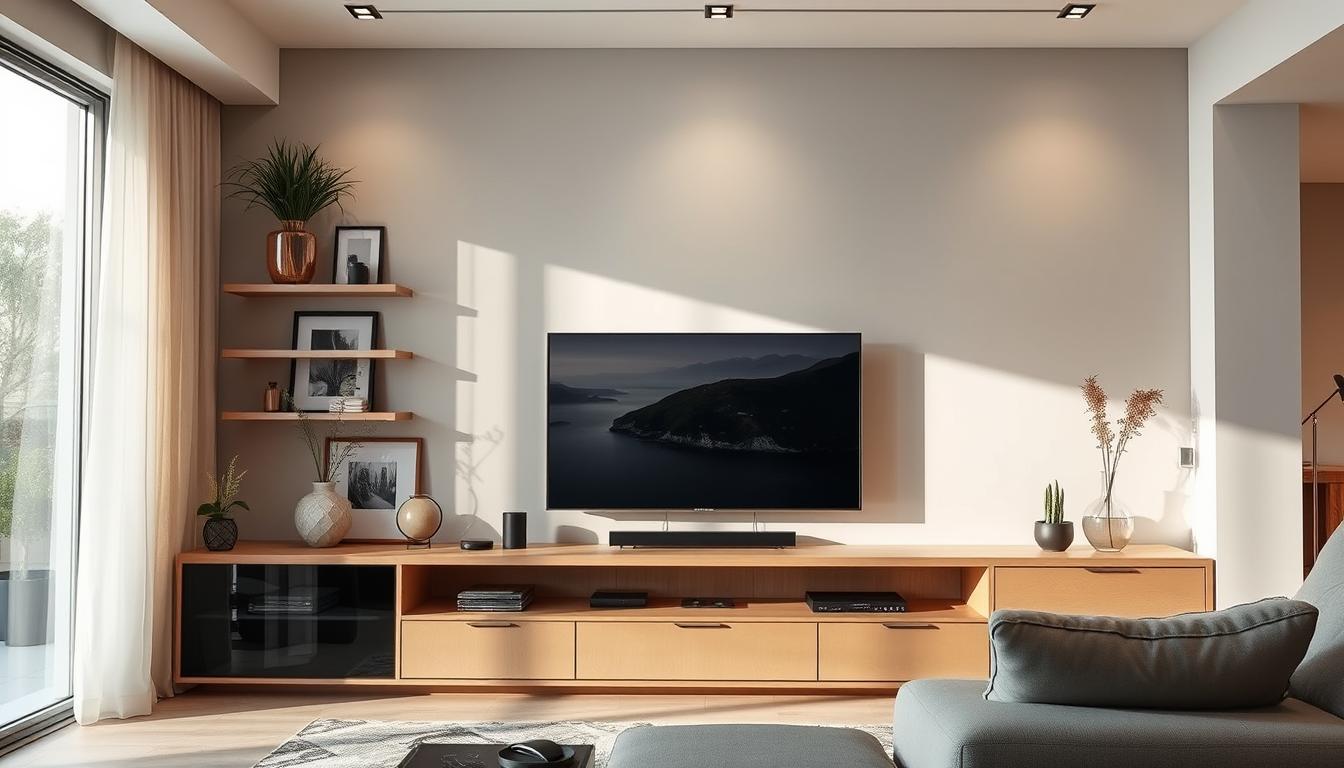 tv wand ideen wohnzimmer