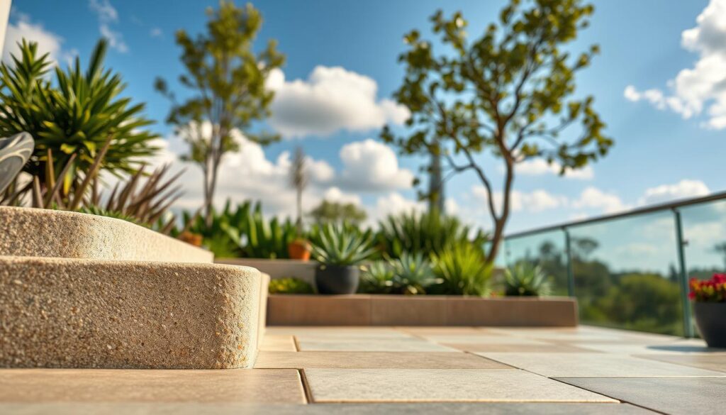 Nachhaltige keramik terrassen fliesen im Außenbereich