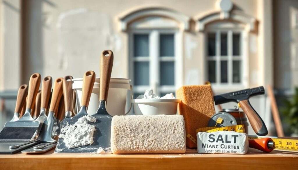 Werkzeuge für professionelle Putzarbeiten an der Fassade