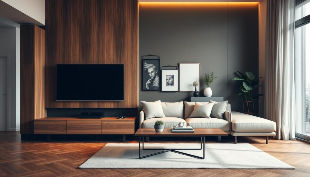 Wohnzimmer TV Wand freistehend