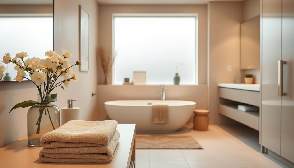 badezimmer deko beige
