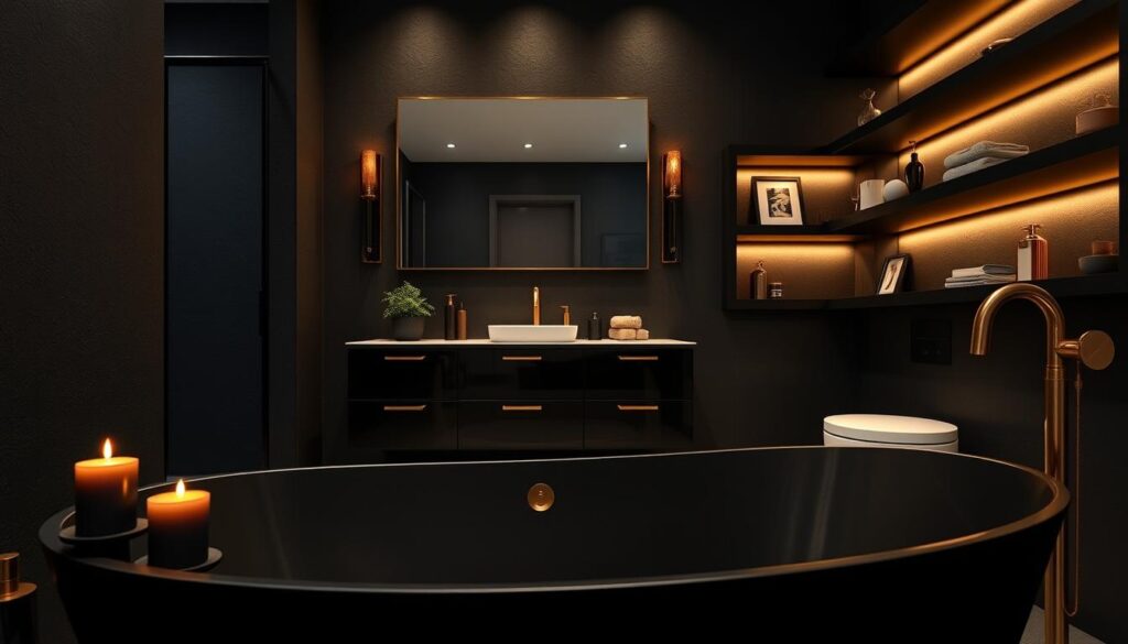 badezimmer ideen dunkel