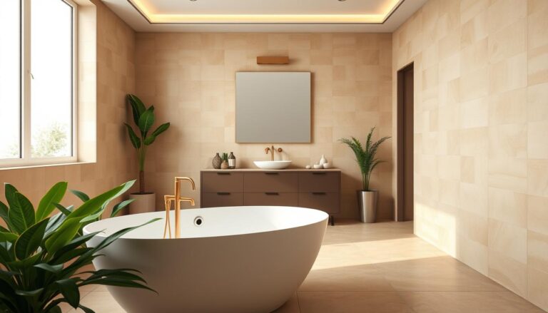 badezimmer ideen fliesen beige