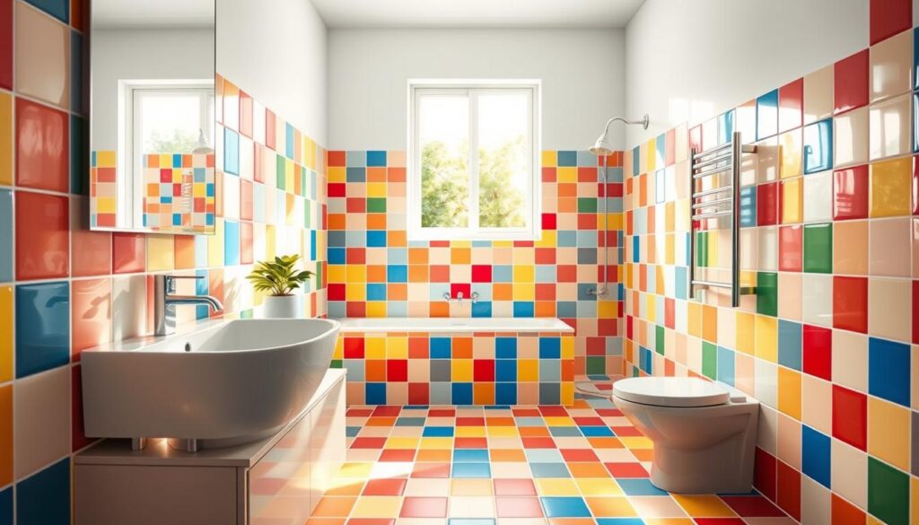 bunte fliesen bad