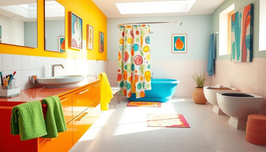 farbige badezimmerideen