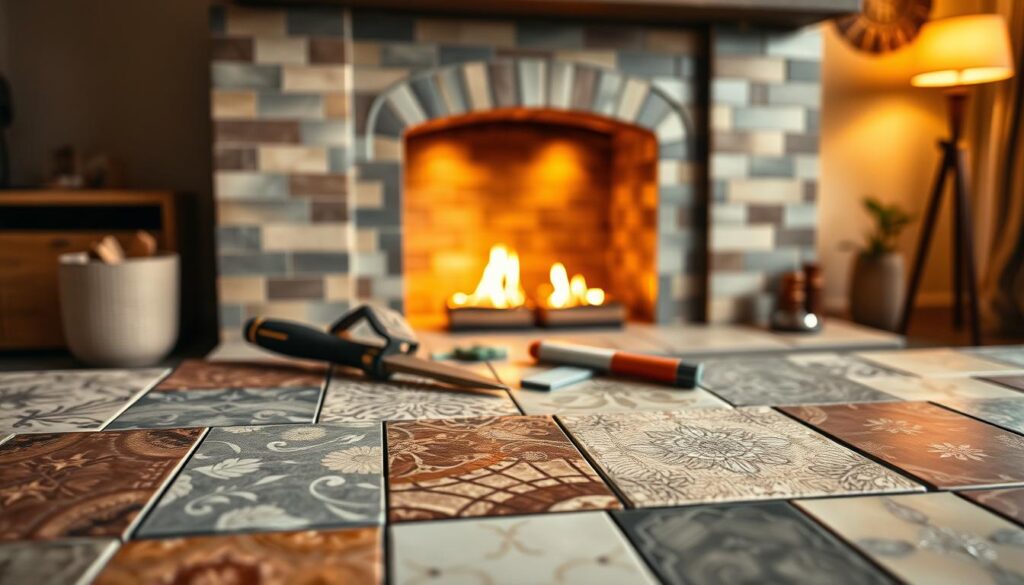 kaminverkleidung fliesen