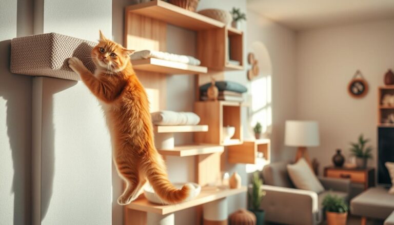 katzen wand klettern