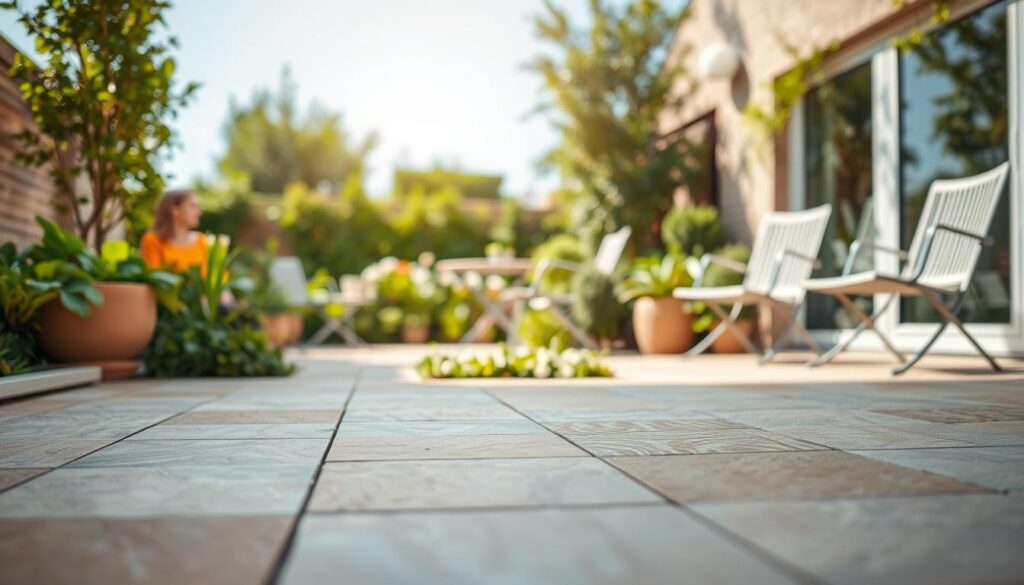 pflegeleichte garten fliesen