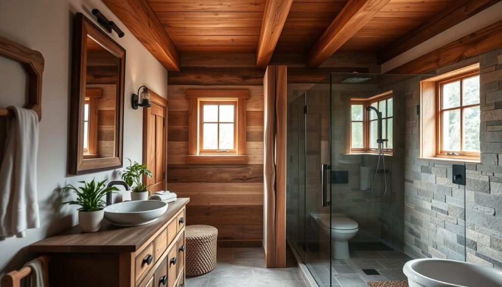 rustikale badezimmerideen