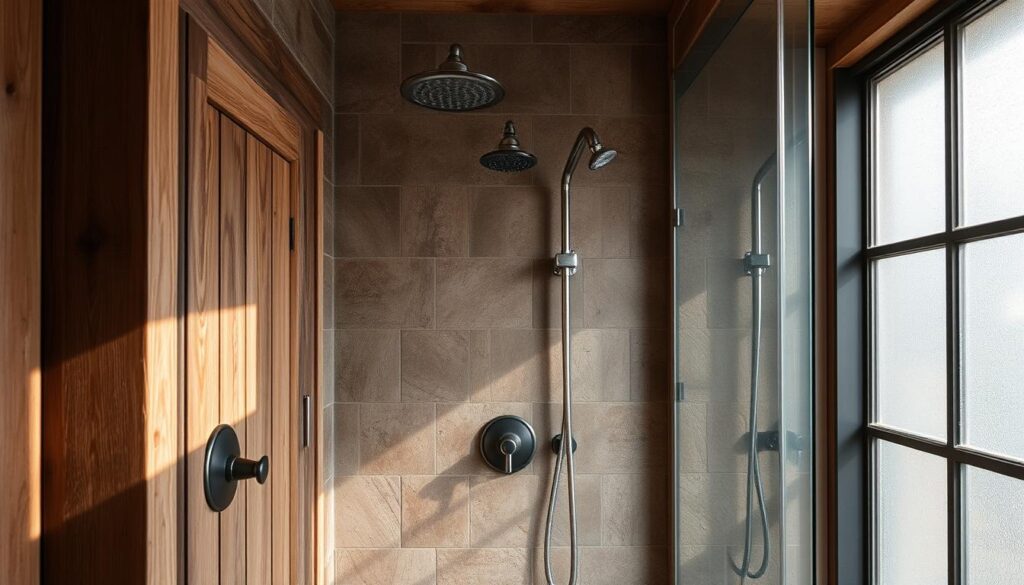 rustikales duscherlebnis