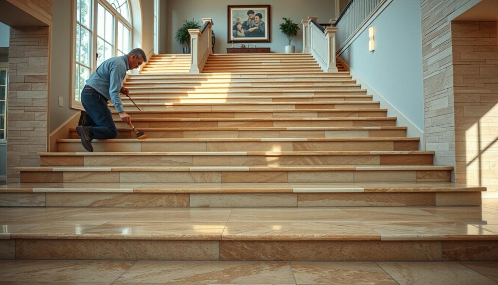 steintreppe innen aufarbeiten