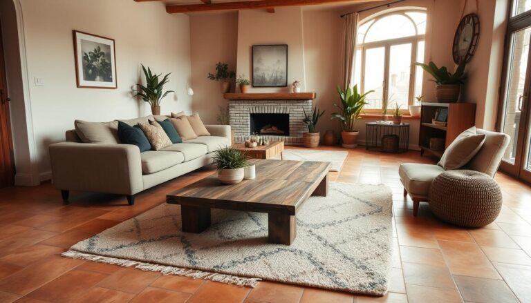 terrakotta fliesen wohnzimmer