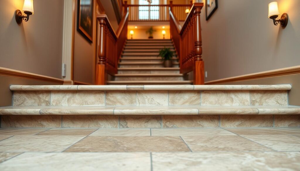 treppenrenovierung mit steinteppich