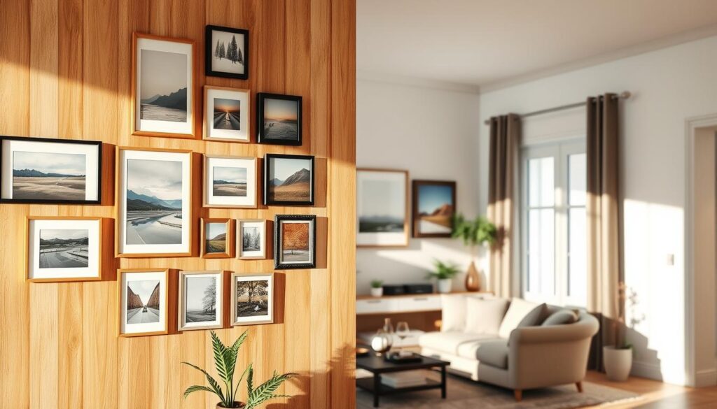 wandgestaltung mit bildern