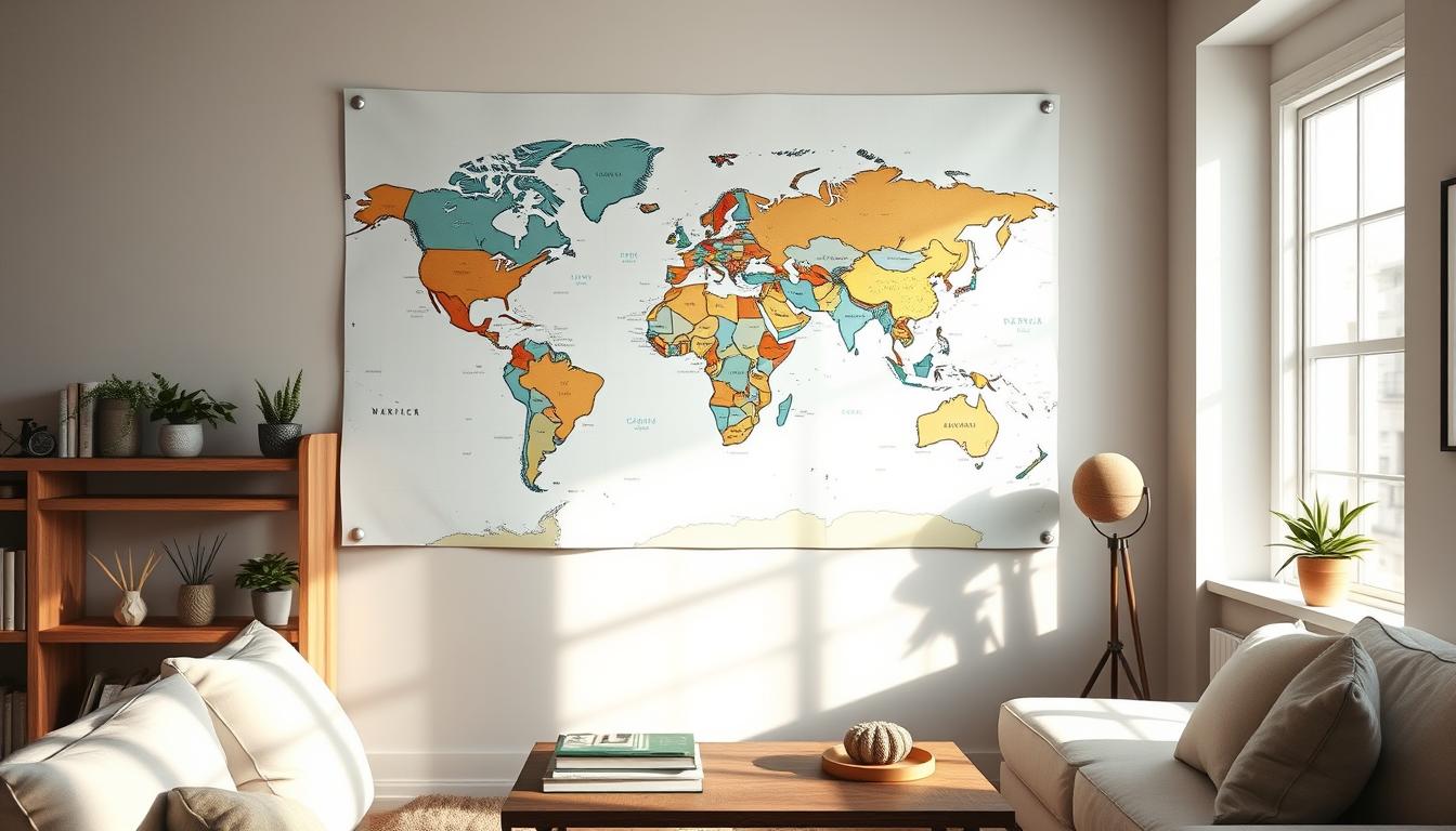 weltkarte wand