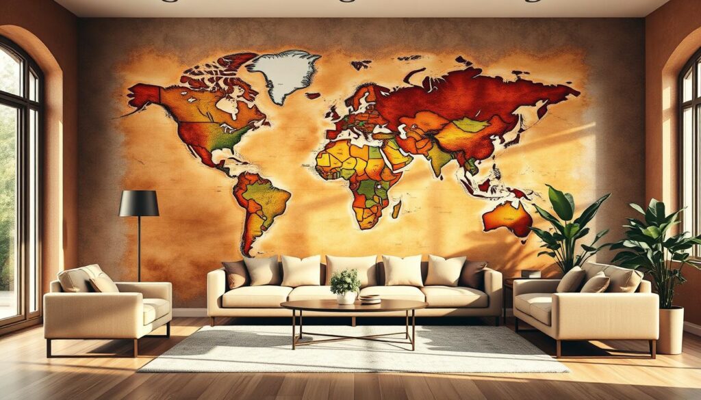 xxl weltkarte wand